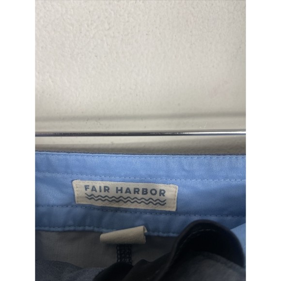 Fair Harbor Board Shorts Swim Trunks Mens Size 36 Blue Striped Print Surf Swim - Picture 4 of 6